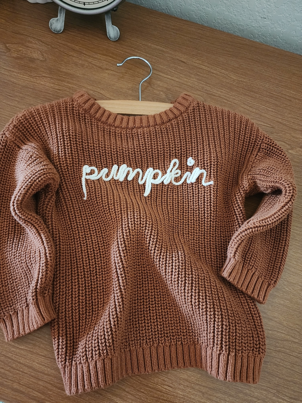 Old Navy Pumpkin Script Knit Sweater - Rust - Picture 5 of 5